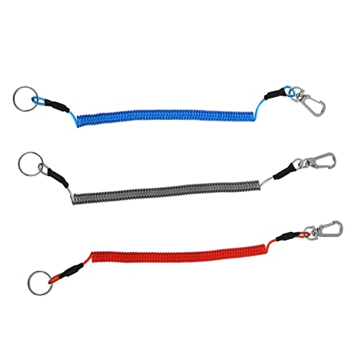 3pezzi Retrattili Con Moschettone Per e Arrampicata Spiralizzata e Colori Disponibili tpu