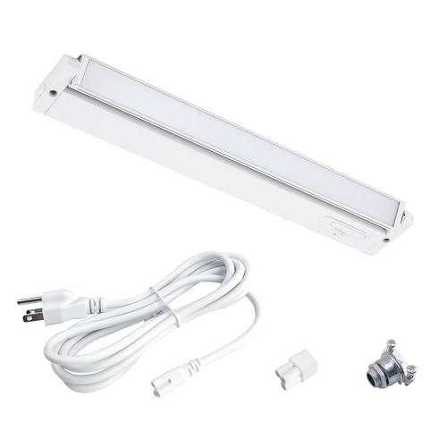 LUMILAND 12 Inch LED Under Cabinet Lighting with ETL Listed, Hardwired or Plug-in, 3 Color Levels...