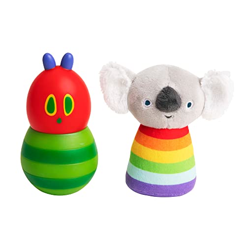 Image of Kids Preferred Eric Carle Very Hungry Caterpillar Vinyl Jingler & Plush Koala Rattle 2 Piece to Set for Infant and Baby Boys and Girls