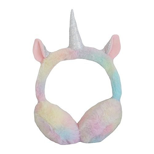 VANZACK Warm Ear Covers Plush Unicorn Earmuffs for Winter Stylish Ear Warmer Bag for Family Members
