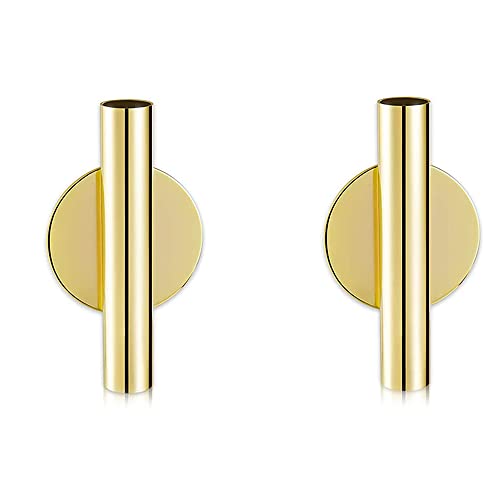 Lot de 2 vases muraux en métal CENPEK, Support de Fleurs sèches Moderne pour Porche, Maison, Bureau