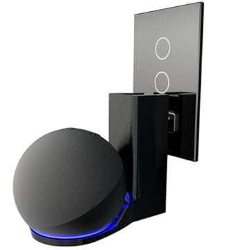 Suporte Tomada Parede Amazon Alexa Echo Dot 4ª E 5ª Geracao Preto