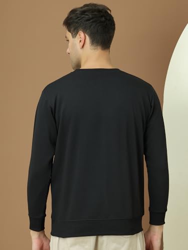 Image of Mack Jonney Fleece Regular Fit Solid Round Neck Sweatshirt for Men-MACK639877