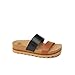 Reef Cushion Vista Hi Womens Platform Fashion Sandal, Arch Support, Ultra Soft Cushion Footbed, Black Duo, 7