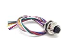 Elecbee – M12 8 poliger A-Code Steckverbinder mit 0.2 Meter Leitung, G