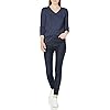 Amazon-Essentials-Womens-100-Cotton-Long-Sleeve-V-Neck-Sweater Amazon Essentials Women's 100% Cotton Long-Sleeve V-Neck Sweater, Navy, Large