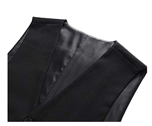 Men's Slim Fit V-Neck Vest Bottons Down Waistcoat 4 Buttons Wedding Party Casual Vest3