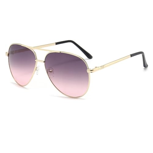 Lunettes de soleil à verres dégradés et monture métallique fine style 2025