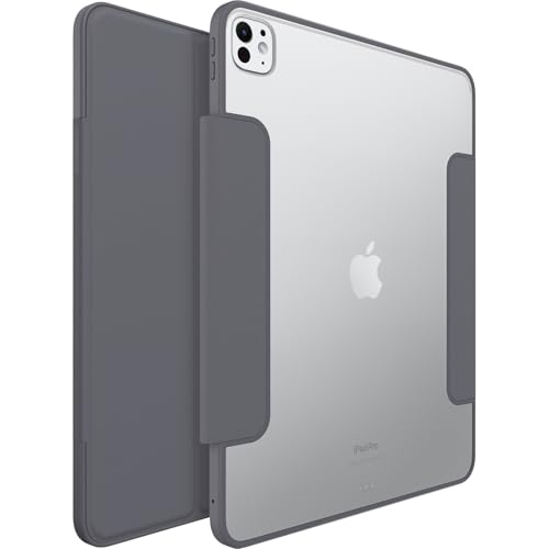 Image of OtterBox Symmetry Series Folio Case for iPad Pro 13-inch (M4 and M5) - Thunderstorm (Black), Ultra-Sleek Design, Multiple Viewing Positions, Magnetic Sleep /Wake Cover, Slim, Protective Folio for iPad