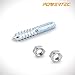 POWERTEC QHB1002 Hanger Bolts 1/4-20 x 1-1/2 Inch, 50 Pack with 2 Piece Bolt Installation Hex Nuts