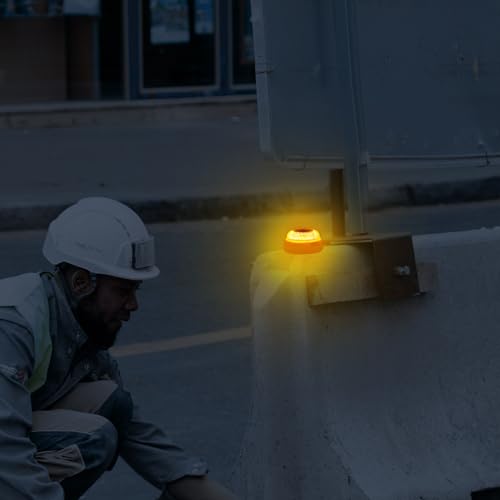 PATKAW Żółte Migające Światło Awaryjne Do Pojazdu Samochodowego Magnetyczna Lampa Ostrzegawcza o Wysokiej Jasności Wodoodporna i Energooszczędna Lampa Awaryjna Dach Auta
