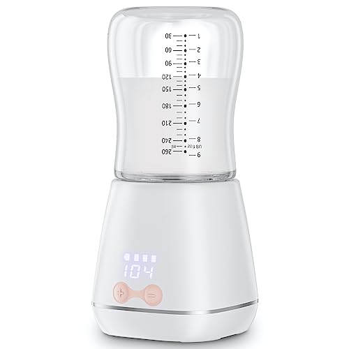 Image of GODASA Bottle Warmer, Rechargeable Travel Bottle Warmer, Quick Heating Portable Bottle Warmer with Smart Temperature Control & Glass Bottle, Cordless Baby Bottle Warmer for Breastmilk
