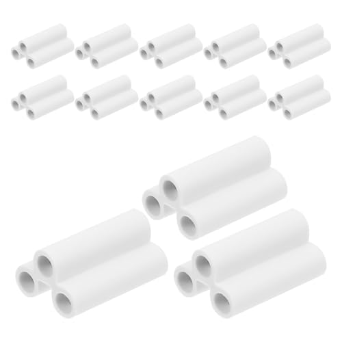 NUOBESTY - NUOBESTY 20pcs T5 Led Light Connectors Female Plug Adapter 21mm Pure Copper Core White PVC Tube for Led Lamp Connection