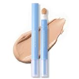 2 Stück Abdeckstift Gesicht, Drehbarer Abdeckstift Pickel mit präziser Dosierung, Concealer zum Abdecken von Hautunreinheiten, Augenringe, Rötungen und Flecken (Natur)