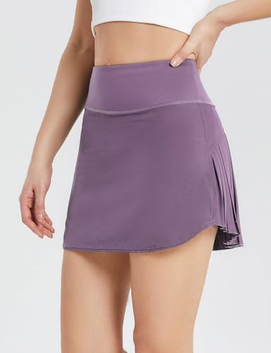 baleaf Women's Pleated Tennis Skirt Golf Skorts for Woman High Waisted Lightweight Athletic Shorts Pockets2