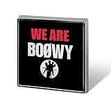 ピンバッジ ボウイ Boowy BOØWY ブローチ 徽章 ボタンブローチ 缶バッジ 合金製 襟章 アクセサリー 正方形 お洒落 軽量 人気