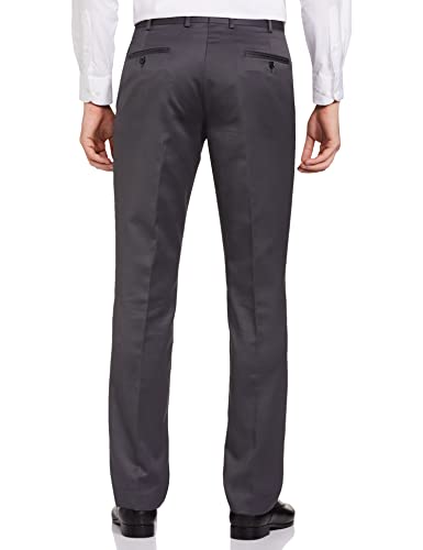 Image of Park Avenue Men Park Avenue Men's PLEATLESS SMART FIT Medium Grey Formal Trouser