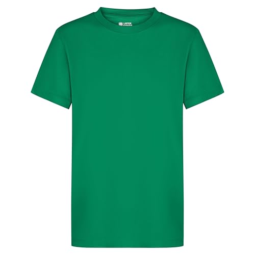 Ages 1-16 Kids Plain Blank T-Shirt Tee Shirt 100% Cotton Boys Girls School Uniform P.E. Gym Green
