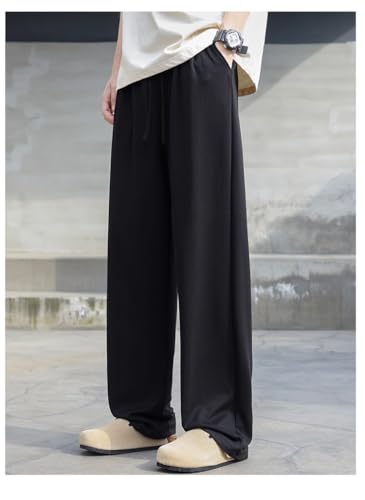 Men's Spring and Fall Wide-Leg Sports Casual Pants4