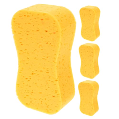 Mobestech 4pcs High Absorbency Car Wash Sponges Unique Shape Design for Efficient Vehicle Cleaning for Cars Boats and Kayaks Absorption Easy Handling