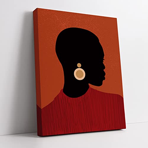 Tuyashua Black Woman Wall Art Canvas Poster Decorative with Frame (11.5×15 inch), African American Wall Art, Black Girl Art Wall Decor Home Wall Decor For Living Room Bathroom Hallway, HRFN04