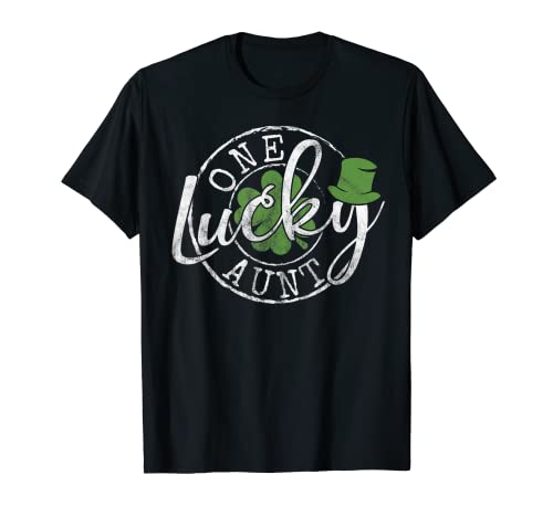 Eine glückliche Tante Lustige Schwester Irish Clovers St. Patrick's Day T-Shirt