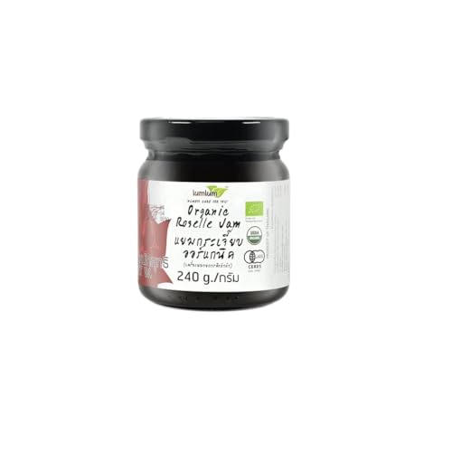 ลำลำ Roselle Hibiscus Jam, Tart and Tangy Fruit Spread, Real Fruit Preserves for Toast and Pastries, Plant-Based 240g image 4