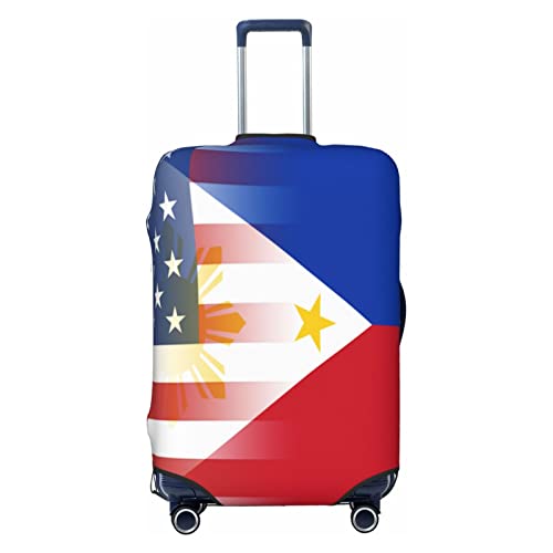 CUTEDWARF Philippines American Flag Travel Suitcase Protector Fashion Luggage Cover Washable Fits 18-32 Inch Baggage