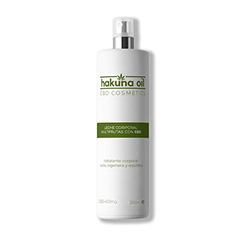 Hakuna Oil Cosmetics - Crema Hidratante Corporal Multifrutas con aceite de Cáñamo | 200 ml | Loción Corporal con CBD | absorción ultra rápida e hidratación duradera | 100% Orgánica, Ecológica BIO Cover