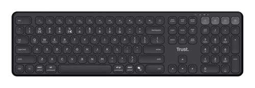 A grandezza naturale, piena funzionalità - Con un layout QWERTZ a grandezza naturale, 12 pulsanti multimediali e pulsanti a forbice piatti puoi scrivere come su un laptop, indipendentemente da qualsiasi dispositivo