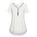 Produktbild JUTOO Frauen Verlieren Chiffon Saum Scoop T-Shirts Tops