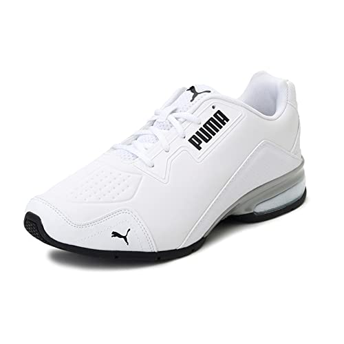 PUMA Unisex Leader VT Tech Laufschuh, White Black, 47 EU
