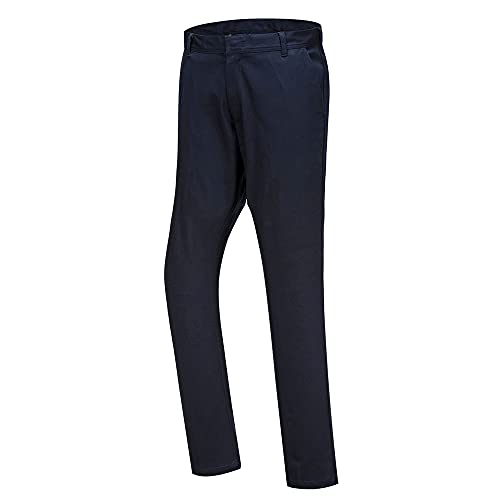 Portwest Stretch Slim Chino Trouser, Size: 34, Colour: Dark Navy Short, S232DNS34