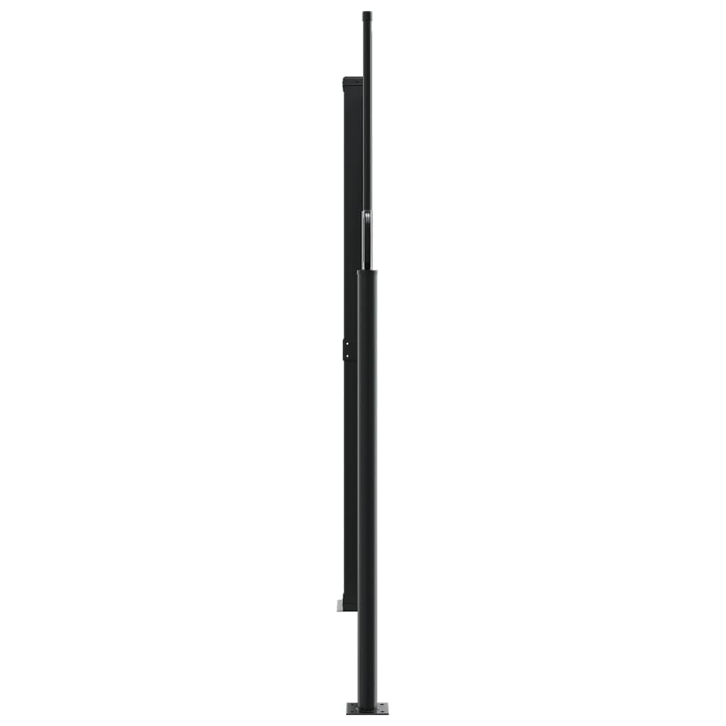 Seitenmarkise Ausziehbar 160x600 cm Blau Sonnensegel für Balkon Terrasse Garten Robustes Polyester mit PU Beschichtung Moderner Outdoor Sichtschutz für Wohnmobil Wohnwagen oder Gartenzaun