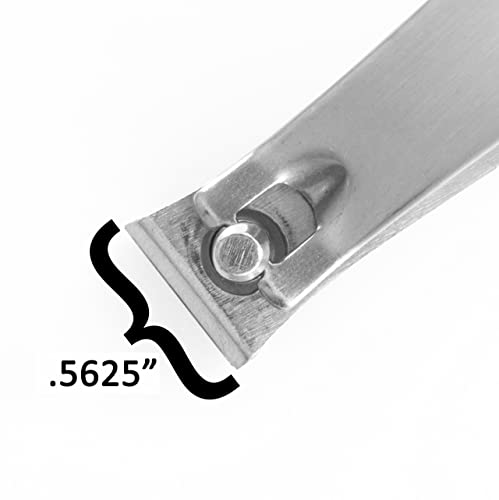REFINE Wide Jaw Straight Cut Toenail Clipper, Stainless Steel, 2 Count