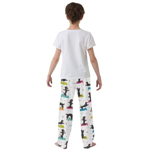 Boys' Pants Yoga Funny Dachshund Dogs Long Bottoms Jogger Pants Elastic Waist Trousers with Pockets S-XL3