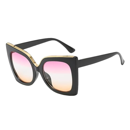Lunettes de soleil œil de chat XXL LVTFCO rose et jaune tendance chic