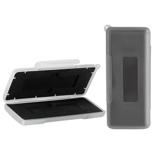 Cabilock Caja de Almacenamiento para Dos Discos Duros SSD Protección Antigolpes y Cierre Fácil, Estuche Rígido Portátil Forro Interior de Espuma para Accesorios de Computadora