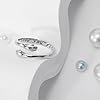 Bague de Câlins, Bague Argent Sterling 925 Femme I Love You Forever Réglable Anneau Ouvert Bague Pouce Bague Empilable Bagues Bijoux Cadeaux pour Femme Fille #4