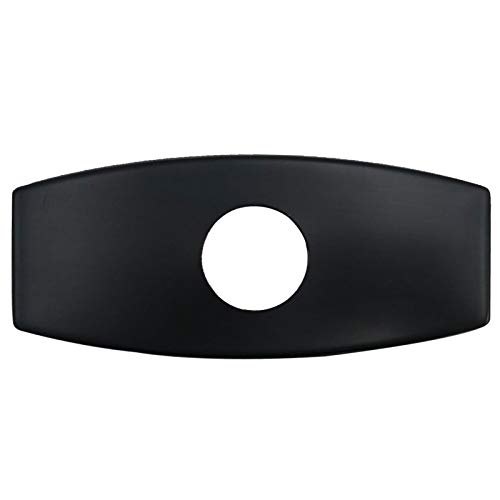 Wovier 6" Oil Rubbed Bronze-Black Rectangle Faucet Plate Escutcheon,Suitable For 4 Inch Sink, 3-To-1 Holes Cover Deck #TOP5