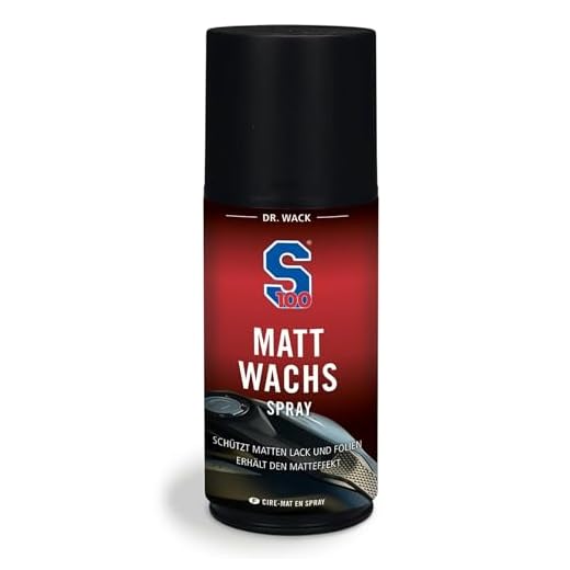 DR. WACK S100 Matt Wachs-Spray 250 ml - Motorradwachs mit Abperl-Effekt - Sprühwachs für langanhaltenden Lackchutz - Motorrad-Versiegelung - Für matte Lacke & Folien - Hochwertige Motorradpflege
