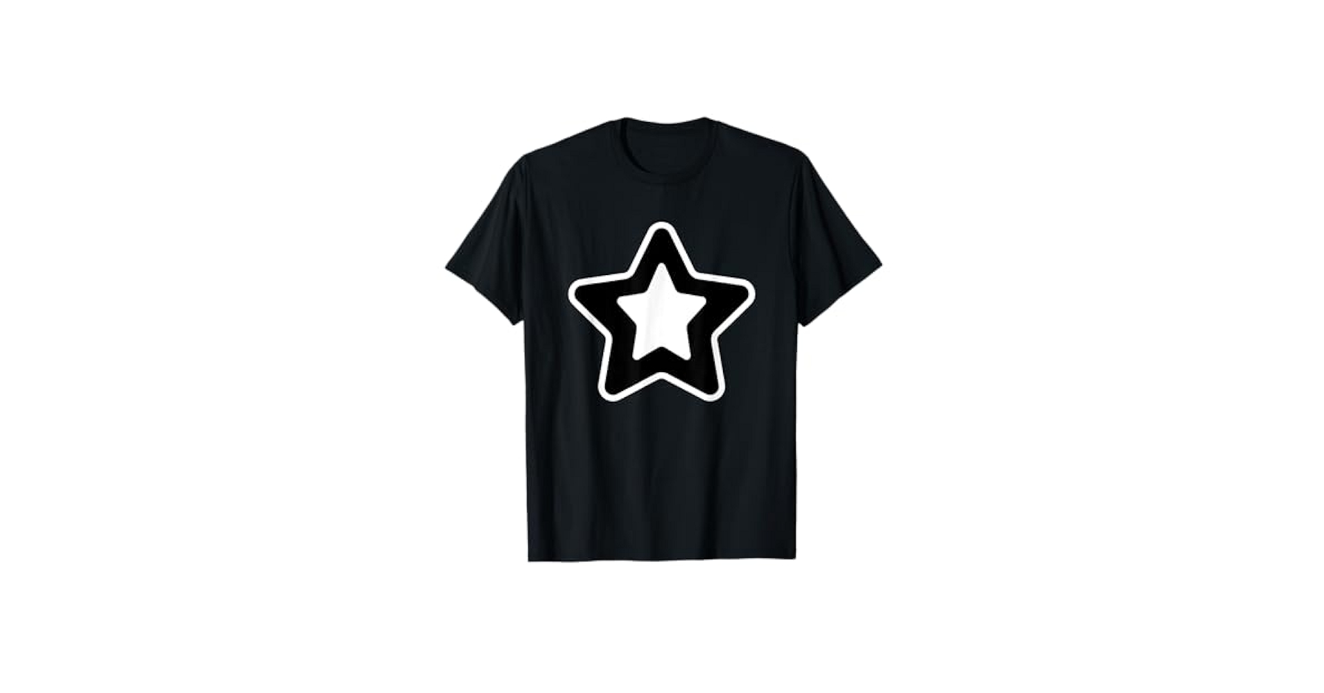 Amazon.com: Black and White Star with Border Black White
