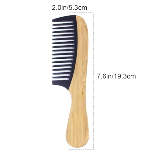 Peines de Bambú Natural Hechos a Mano 7.6 pulg miniatura 2