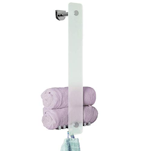 Preisvergleich Produktbild bremermann Badserie Lucente - Glashandtuchhalter, für Handtücher und Gästehandtücher aus Edelstahl verchromt hochglänzend