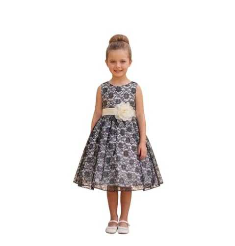 Image of Baby Girl's Poly Satin Flower Net Summer Knee Length Frock Kids Wear Birthday Dress