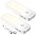 Veilleuse LED Automatique, [Lot de 2] Rechargeable USB Lampe à Détecteur de Mouvement Avec Bande Magnétique, 3 Modes (Auto/On/Off) Convient Aux Placards, Chambres à Coucher, Escaliers, Couloirs