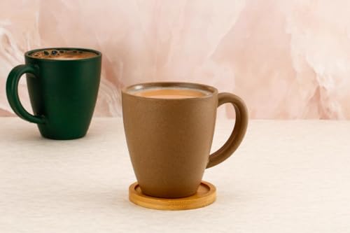 Image of Clazkit Earth Friendly Statement Coffee Mug Set of 2 Cups and Mugs Made with Rice Husk /Cup /Microwave Safe Mugs[Reheat Only] Cute Mugs for Gift