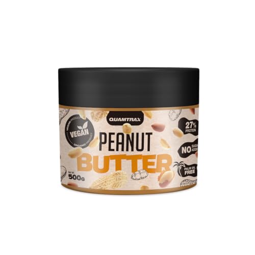 Quamtrax Nutrition - Peanut Butter (Mantequilla de Cacahuete) - Sabor auténtico, alto contenido proteico y sin azúcares añadidos (500, Natural)