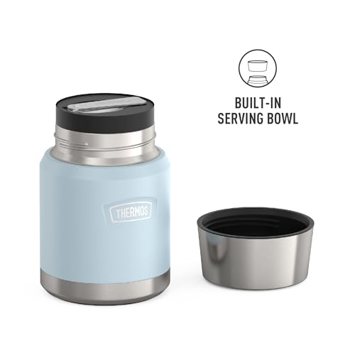 Image of THERMOS ICON Stainless Steel Food Jar with Spoon, 16 Ounce, Glacier