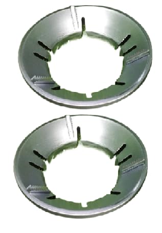 Qwid Round Gas Stove Silver Burner Stand/Gas Saver Jali Ring Fire & Windproof Energy Saving, Gas Chula Support Stand (Pack of 2) 2